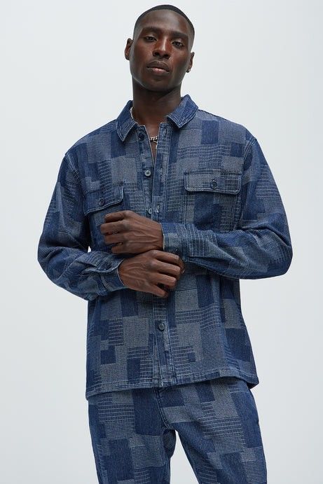 25x27 Boro Patchwork Denim long sleeve polo (Category: Tshirts & Polo Shirts ) located in Bulacan. Submitted by keroro1982 (Listing ID 1394070281, Image 1). Description: - Denim Shirt - XL Size - Unique Patchwork Design - Two Chest Pockets - Button Closures - Long Sleeves - Blue Denim.