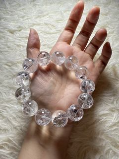 Flash Rainbow Asesteray Awakened Stone Clear Quartz Bracelet 17.8mm64237565533955110