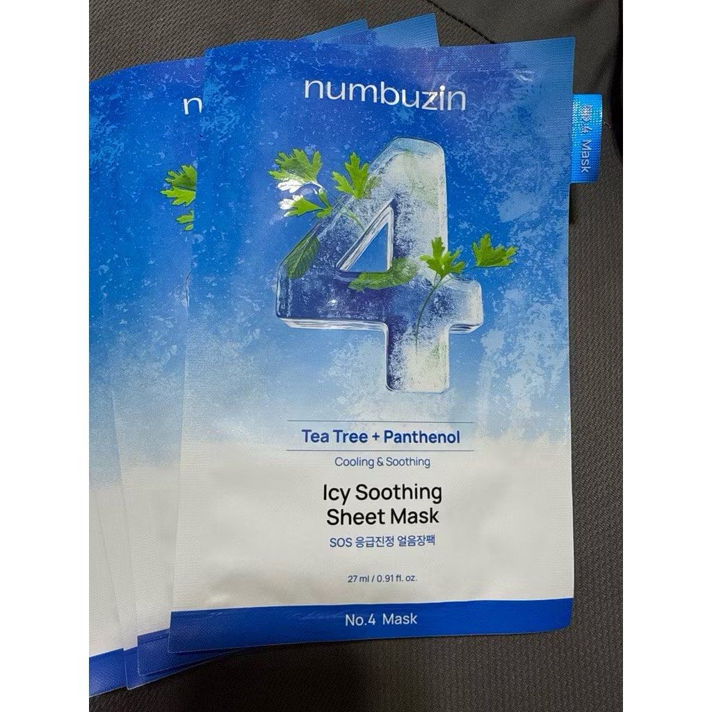 在台現貨 韓國 數字面膜 numbuzin 4號 冰爽舒緩面膜 4+1特惠套裝