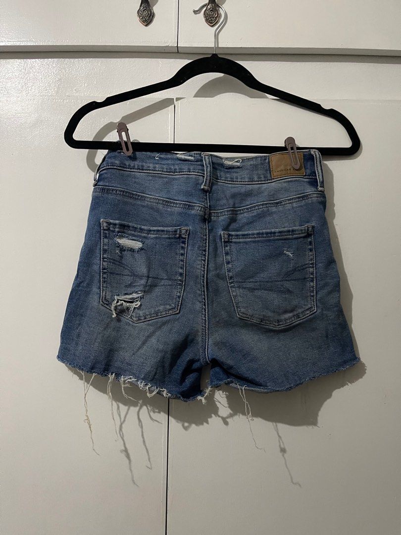 America eagle hw tattered shorts super stretch (Category: Shorts) located in Angeles City. Submitted by brainselle (Listing ID 1394198077, Image 3). Description: Size 26-28 Super stretchy and thick denim, nice when being worn Mod Jnt.