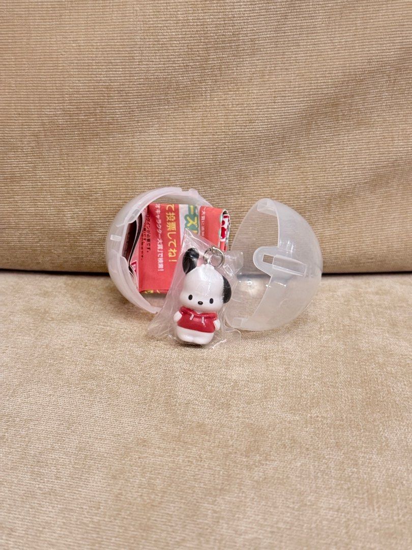 Bandai Gashapon Sanrio-Pochacco (Category: Designer & Blind Box Toys) located in Taguig. Submitted by joanna328 (Listing ID 1394109928, Image 3). Description: brand new, bought in Mitsukoshi unused complete set: sealed with capsule, rubber ring and paper.