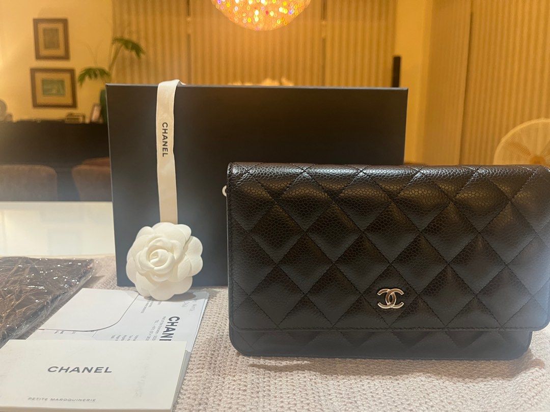 Chanel Wallet On Chain SH (Category: Luxury Bags & Wallets) located in Las Pinas. Submitted by jemieee (Listing ID 1394143942, Image 3). Description: Chanel Wallet on Chain (WOC) Silver Hardware (microchipped) Selling my authentic Chanel WOC ✔️ Comes with complete set: • Receipt • Chanel paper bag • Box • Dust bag Perfect for everyday wear or special occasions – super versatile as crossbody, shoulder bag, or clutch! 💬 Feel free to chat if you ne