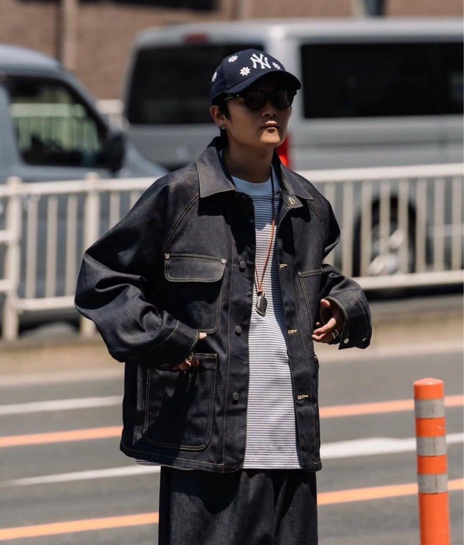 Clesste SELVEDGE DENIM COVERALL JACKET, 他的時尚, 外套、夾克、大衣