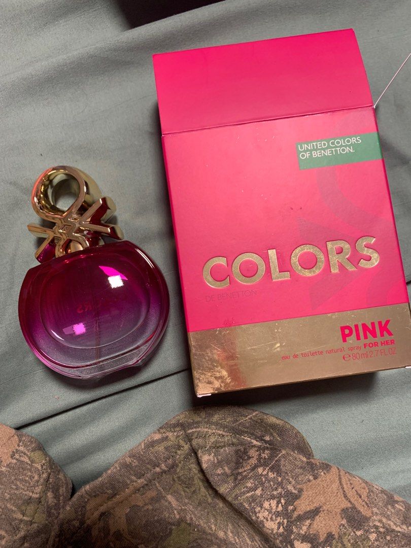COLORS pink for HER fragrance (Category: Fragrance & Deodorants) located in Manila. Submitted by yenna88 (Listing ID 1394184201, Image 3). Description: - original - sprayed once to smell - old box - rfs: I don’t like rosy scents - can negotiate on price.