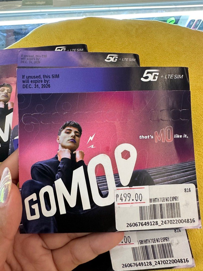 Gomo Sim Card (Category: Sim Cards) located in Taguig. Submitted by grassyyieeebeyb (Listing ID 1394078007, Image 1). Description: Brandnew With 7gb free data.