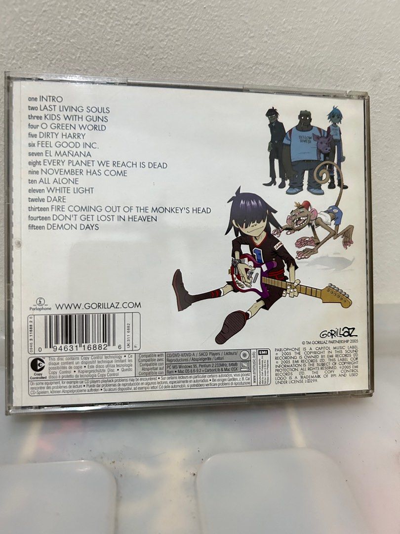 Gorillaz Demon Days Album (Category: CDs & DVDs) located in Quezon City. Submitted by meggys_treasures (Listing ID 1394051167, Image 2). Description: Gorillaz Demon Days Album - Original, bought from SM - Complete inclusions.