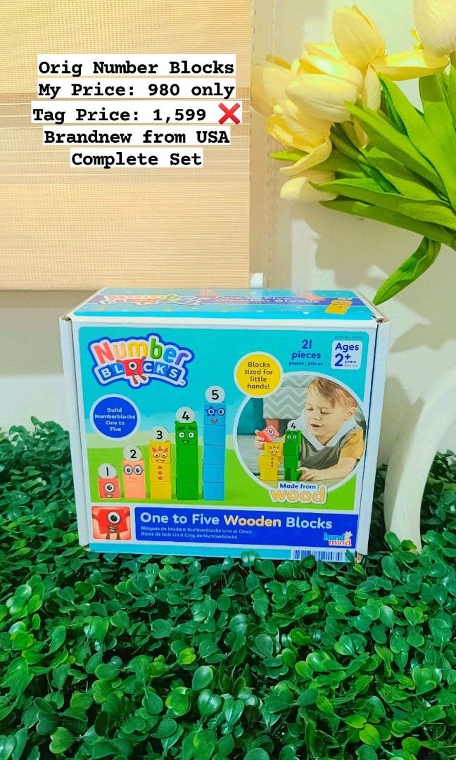 Hand 2 mind Number Blocks One to Five Wooden Blocks (Category: Educational & Learning Toys) located in Quezon City. Submitted by mhoniqvela04 (Listing ID 1394105566, Image 1). Description: Original Brandnew Complete Set Actual pic posted.