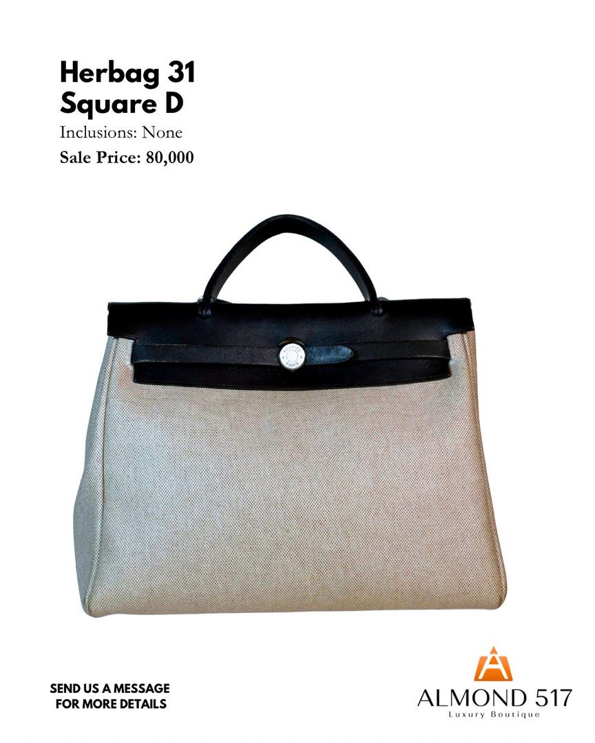 Hermes Herbag 31 Square D bag (Category: Luxury Bags & Wallets) located in Taguig. Submitted by reimac_almond517 (Listing ID 1394046647, Image 1). Description: .