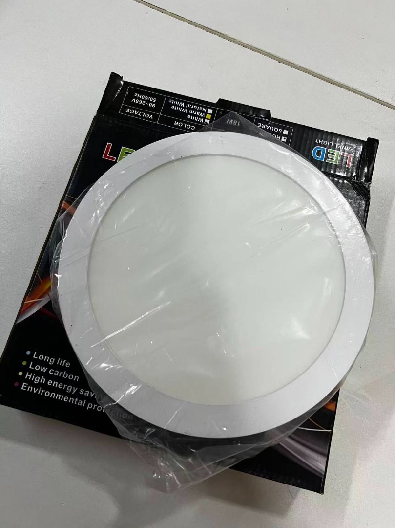 LED PANEL LIGHT-18W/6W (warehouse sale) (Category: Lighting) located in Paranaque City. Submitted by pilipinashop (Listing ID 1394104268, Image 3). Description: LED PANEL LIGHT-18W - 845less 40% = 507 LED PANEL LIGHT-6W - 284 less 40% = 170 Use good quality LED resistance light falling. Highly-efficient electronics ballast ensure to long lifespan using. More than 3 times energy saving compare to traditional energy saving bulb Switch off the sourc