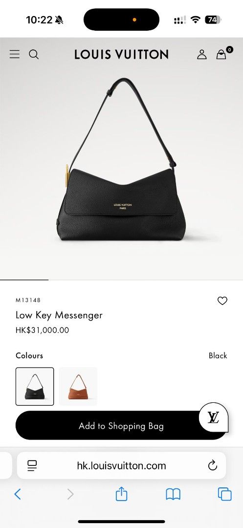 Louis Vuitton Low Key Messenger Bag - Black, Luxury, Bags