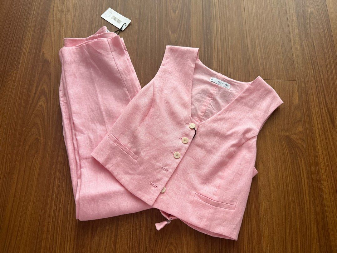 Mango Coords Pink (Category: Sets or Coordinates) located in Quezon City. Submitted by iamml87 (Listing ID 1394101351, Image 2). Description: Brand New with tags Size: 36/ M Bought for 3,295 each. RFS: Decluttering MOP: Gcash Shipping c/o buyer Location QC.