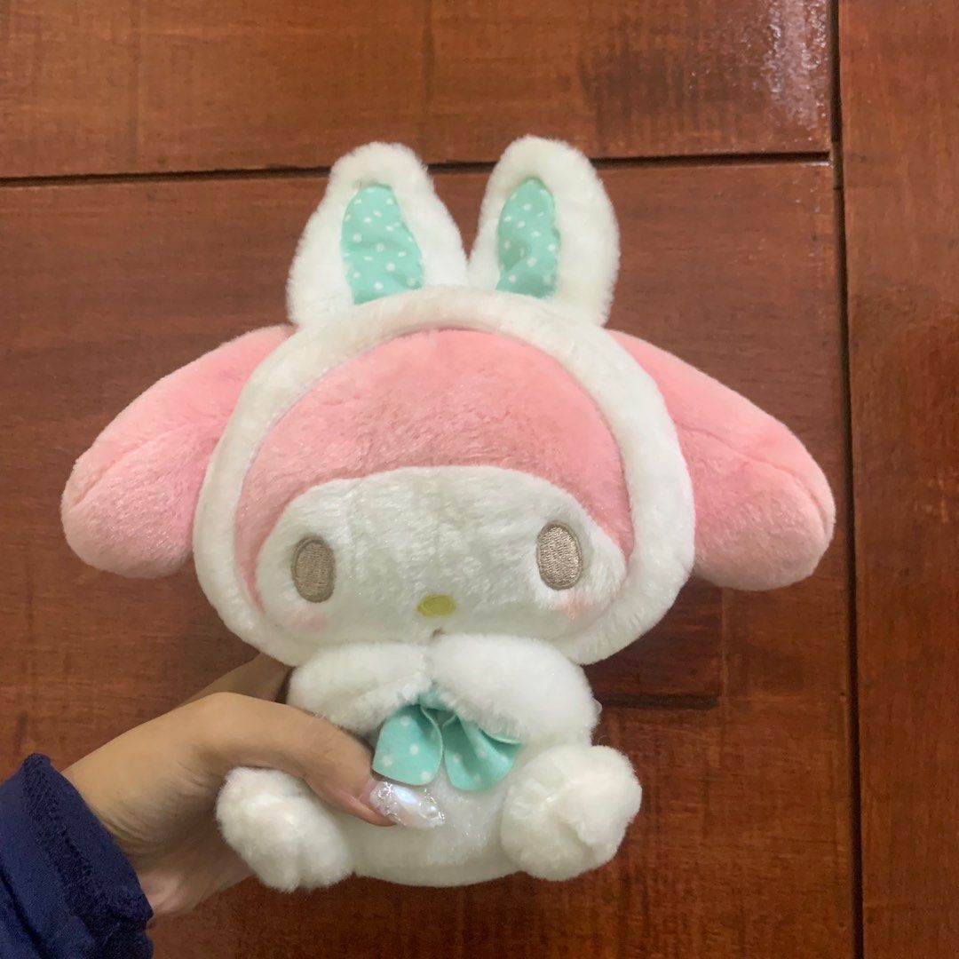 My Melody bunny costume plush (Category: Plushies & Soft Toys) located in Angeles City. Submitted by plush.moe (Listing ID 1394136206, Image 1). Description: Sanrio My Melody in white bunny costume plushie 𓄳 mop: gcash 𓄳 mod: j&t.