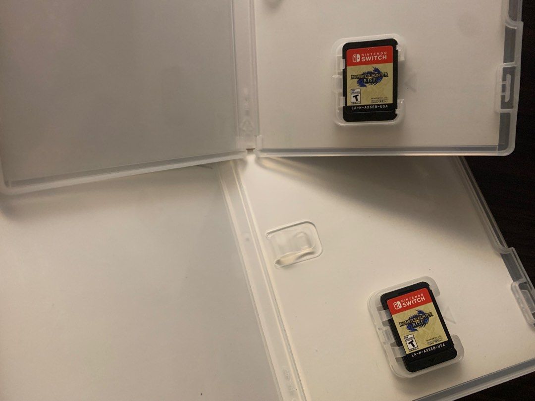 Nintendo Games (Category: Nintendo) located in Quezon City. Submitted by echojao (Listing ID 1394196440, Image 3). Description: 👾Games available👾 Monster Hunter Rise with case (1) - ‼️SOLD‼️ Monster Hunter Rise with case (2) - 1100 Monster Hunter Stories (cartridge only) - 1000 Animal Crossing (cartridge only) - ‼️SOLD‼️ Super Mario Odyssey (cartridge only) - ‼️SOLD‼️.