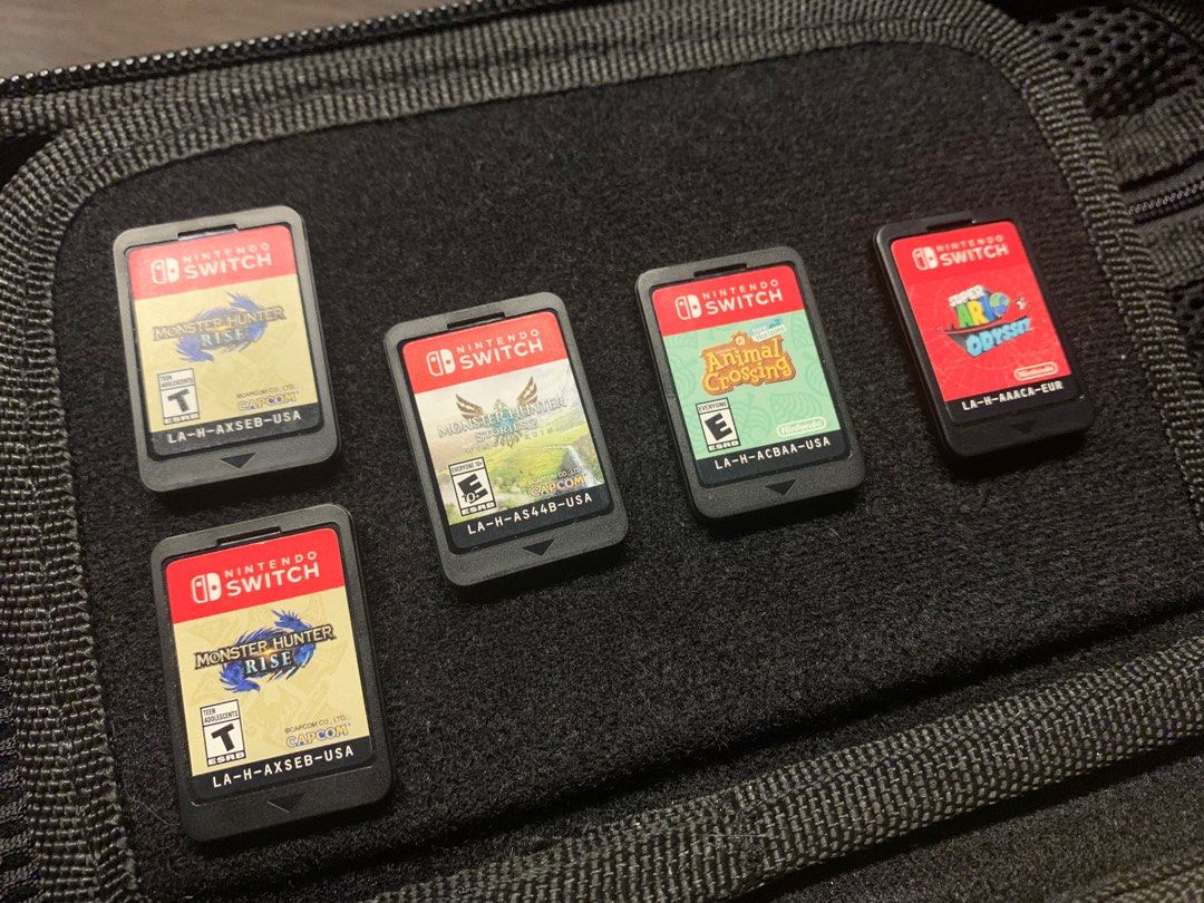 Nintendo Games (Category: Nintendo) located in Quezon City. Submitted by echojao (Listing ID 1394196440, Image 1). Description: 👾Games available👾 Monster Hunter Rise with case (1) - ‼️SOLD‼️ Monster Hunter Rise with case (2) - 1100 Monster Hunter Stories (cartridge only) - 1000 Animal Crossing (cartridge only) - ‼️SOLD‼️ Super Mario Odyssey (cartridge only) - ‼️SOLD‼️.