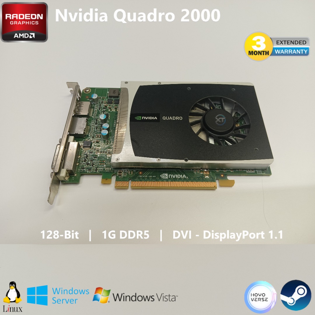 Nvidia Quadro 2000 1GB DDR5 Graphics Card, Computers & Tech, Parts ...