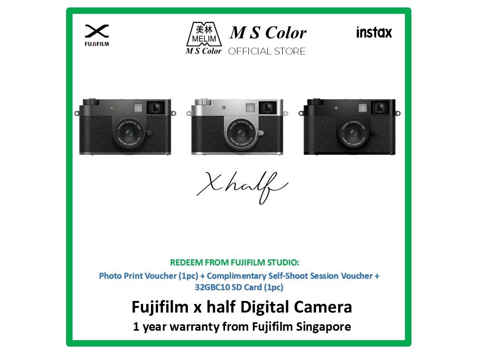 READY STOCK YEAR WARRANTY] Fujifilm x half Digital Compact