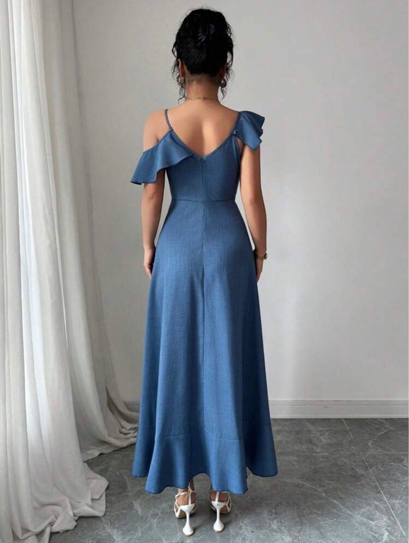 Ruffle Trim Off Shoulder Elegant Dress (Category: Dresses) located in Cavite. Submitted by ericawithg (Listing ID 1394103993, Image 2). Description: Brand new. Got this for P550 + SF Size: S RFS: Too long for my liking (5’1) PM for WW pic. .