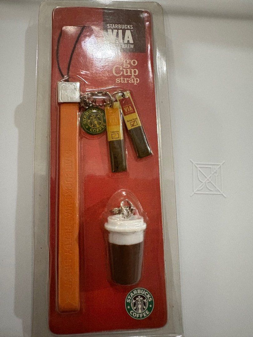 Starbucks collectibles - Mobile phone strap (Category: Mounts & Holders) located in Paranaque City. Submitted by shopofashopaholic (Listing ID 1394203804, Image 2). Description: Authentic, original Starbucks collectible merchandise Brand new, never used and still in their original packaging Prices is per item, discount if taking all. There are mobile phone holders, can also be used as bag charms.