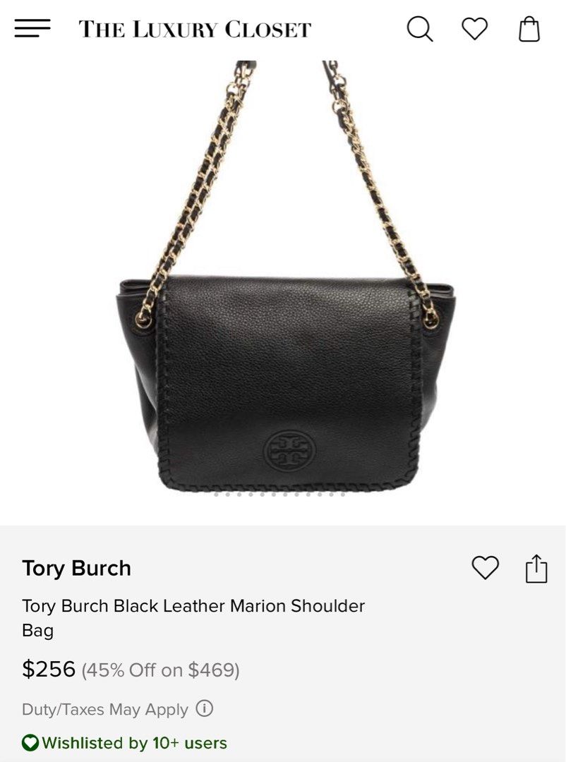 Tory Burch Marion Chain Bag (Category: Luxury Bags & Wallets) located in Manila. Submitted by babylove.13 (Listing ID 1394027581, Image 1). Description: Looks new not laspag 😍 Authentic original 💯 in pristine condition fyi, super gold hardwares actual •no haggle soafer nice•.
