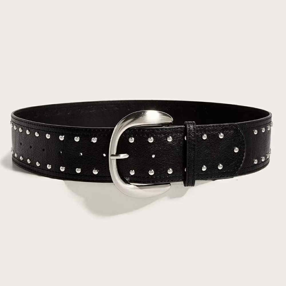 Z4RA style NO BRAND y2k studded silver hardware thick black leather belt | Studs rivets grommets punk thick buckle wide cowboy western black belt | ahs pinterest fall 2025 grunge alt alternative mcbling emo goth 2000s mcbling gorpcore tags: zara (Category: Belts) located in Quezon City. Submitted by redumbrella02 (Listing ID 1394124285, Image 3). Description: .