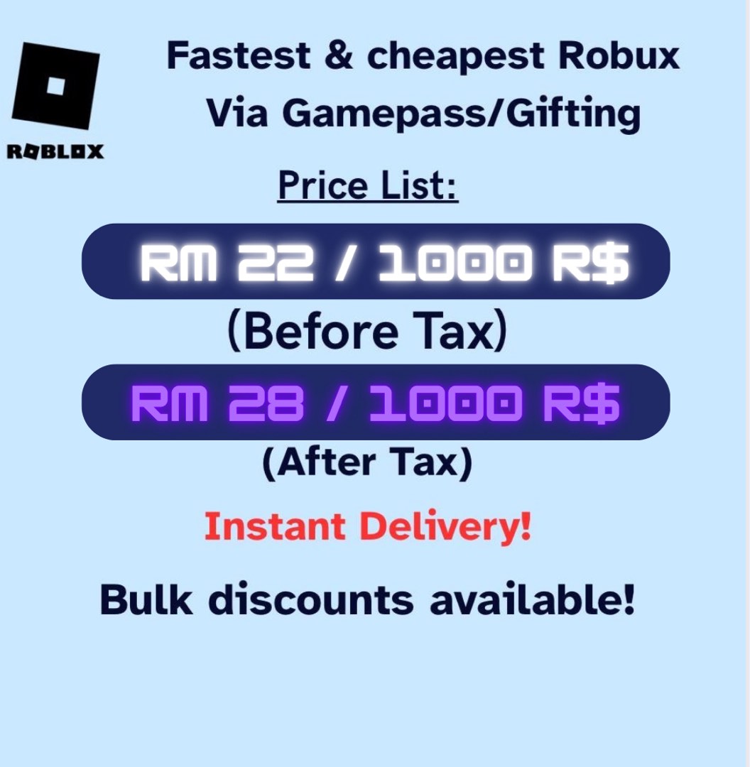 24/7 Roblox Robux Top up (Via Gamepass or Gifting) BLOX FRUITS BLADE ...