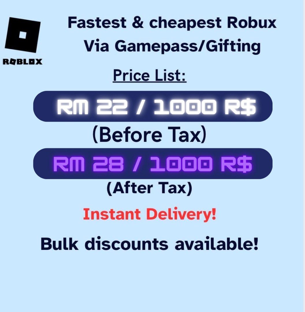 24/7 Roblox Robux Top up (Via Gamepass or Gifting) BLOX FRUITS BLADE ...