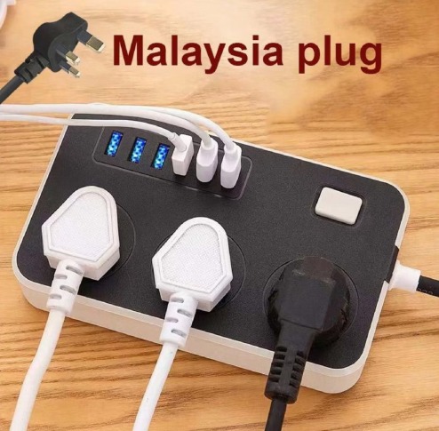 [NEW] Multifunction 6 Socket USB & 3 Plug Travel Universal Extension ...