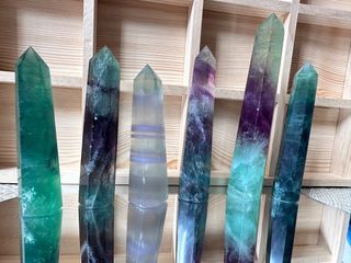 天然螢石柱 有瑕64219498875394110