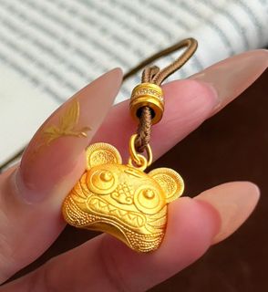 可愛金色吉祥小虎頸鏈 Gold Tiger Pendant Necklace64239722245378110