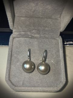 灰珍珠高跟鞋耳環 pearl earrings64204533110529110
