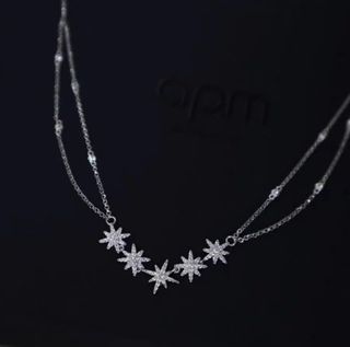 💎誠信賣家💎APM Monaco 雙層六芒星項鍊時尚鎖骨頸鍊64206603148802110