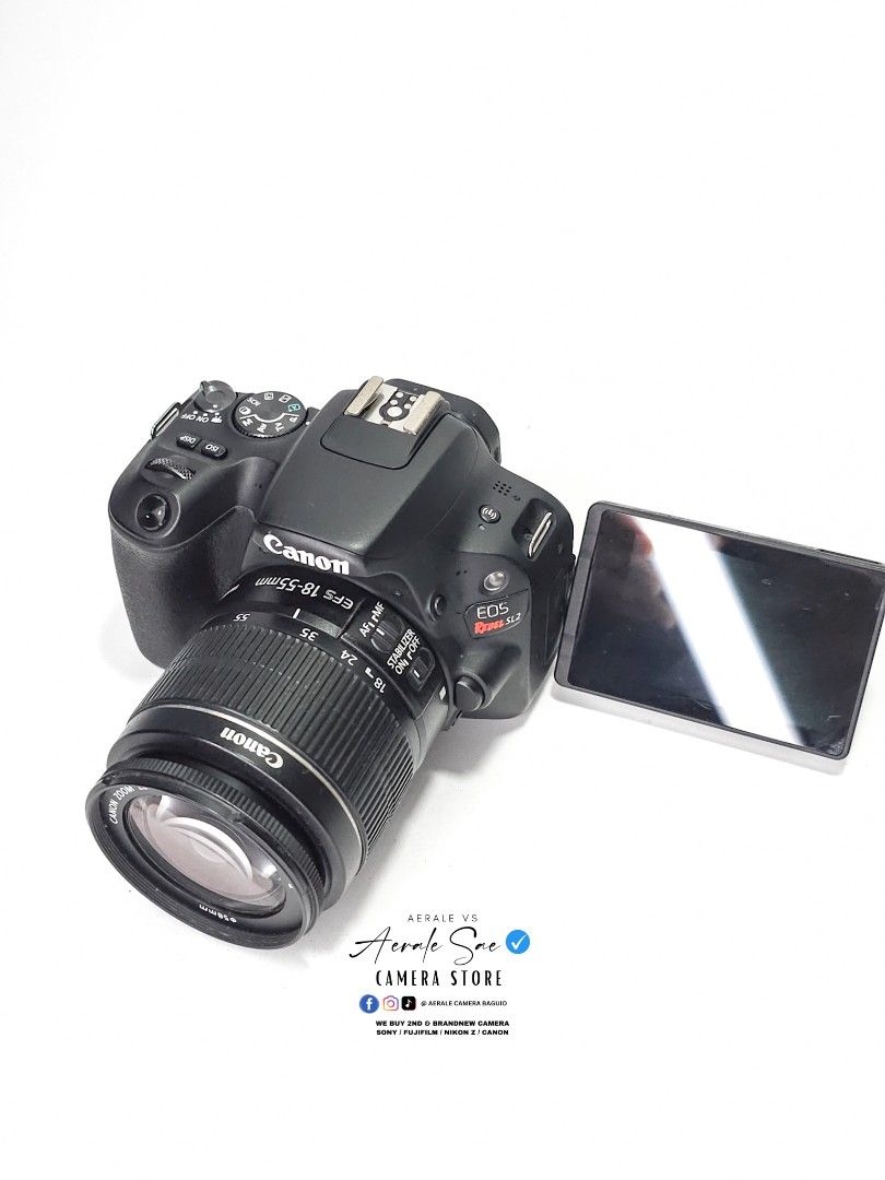 Canon 200D (SL2) + 18-55mm Lens (Category: Cameras) located in Baguio. Submitted by aeralecamerastore (Listing ID 1394396095, Image 2). Description: CANON 200D ( SL2 ) + 18-55MM LENS P 20,500 No issues Cosmetics ; 9/10 ( minor sign of usage ) Clean sensor All buttons working Actual Photo Posted 📷 📍 Open For Cash on delivery anywhere in the Philippines 🇵🇭 We accept Cash on Pick-UP LBC 📦 Inclusions : 📦 What's Included CANON 200D + 18-55mm Str