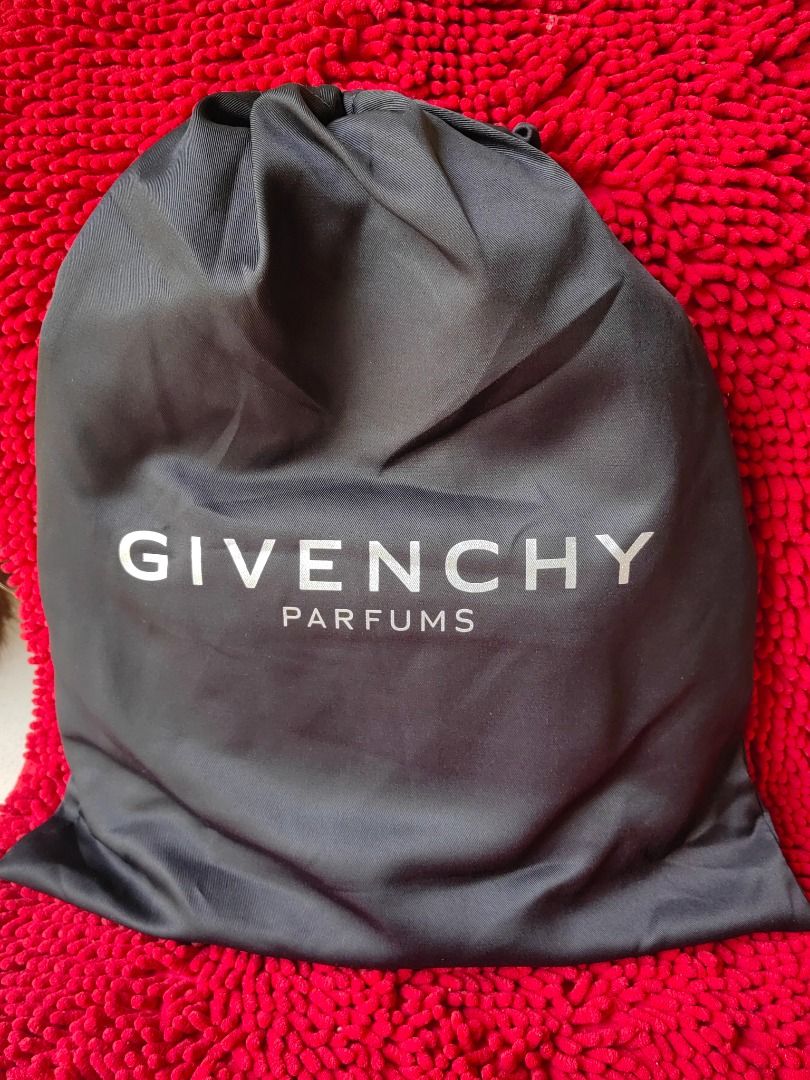 MUST GO - GWP - Original Givenchy Parfum Nylon Backpack (Category: Backpacks) located in Puerto Galera. Submitted by charisarifinds (Listing ID 1394215689, Image 2). Description: 📍Fixed price (clearance Sale na po ito 🙏 ) Brand new Original Givenchy Parfum GWP Nylon Backpack 🌟GWP - Gift with Purchase (VIP exclusive; not sold in store; this is a complimentary item when spending a certain amount in Givenchy store)🌟 30cm L x 38cm H x 12cm W ✅ Fi