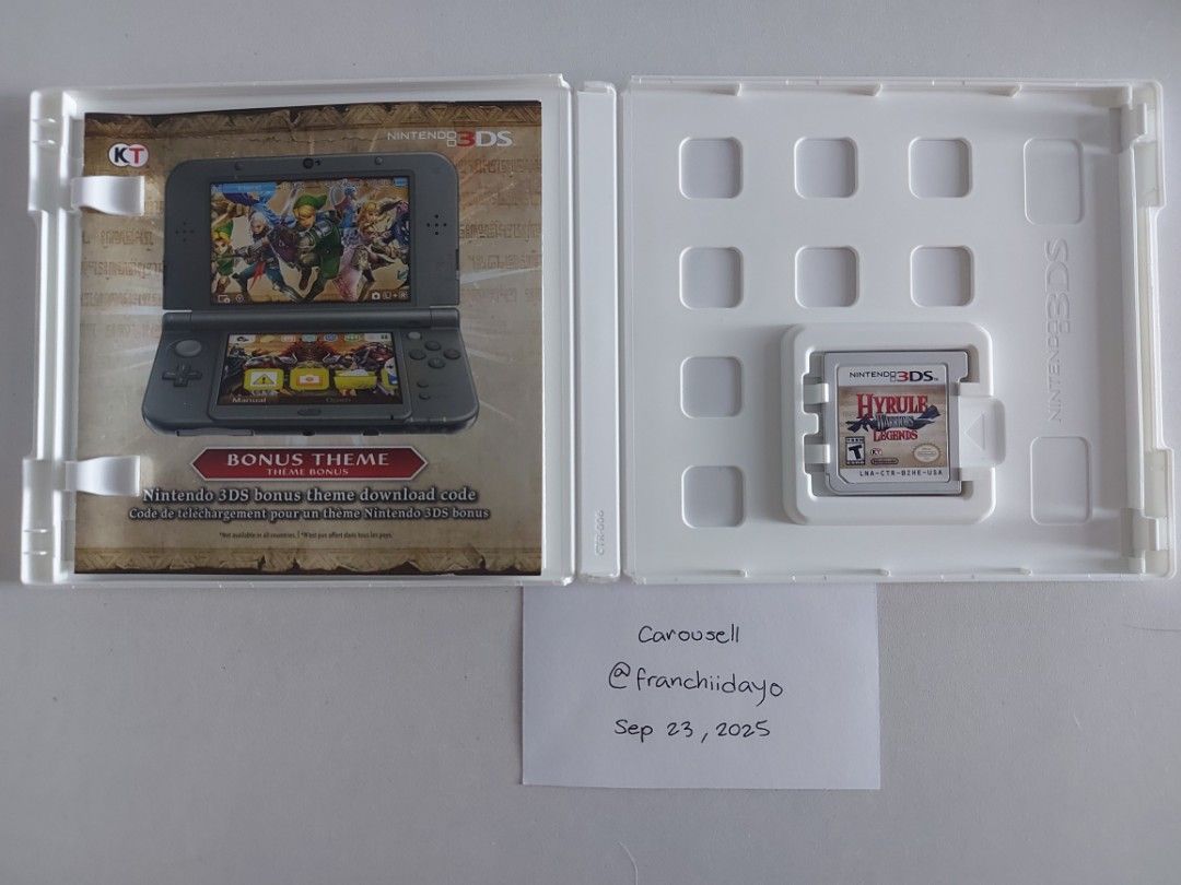 Hyrule Warriors Legends - Nintendo 3DS Game (Category: Nintendo) located in Pasay City. Submitted by franchiidayo (Listing ID 1394257580, Image 3). Description: There may be some micro scratches on the case, but the game card works fine with no issues Shipping fee to be shouldered by buyer NO LOWBALLING, I will not entertain these offers and will ignore you if you do DISCLAIMER: Do NOT leave offers if you cannot do Pay as You Order, its rude and 