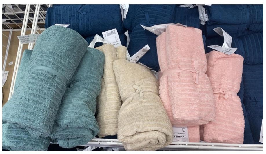 IKEA Bath Towels - Perfect for Gifts. (Category: Bedding & Towels) located in Cainta. Submitted by briche (Listing ID 1394321705, Image 3). Description: VÅGSJÖN Bath towel, light beige, 70x140 cm (28x55 ") - Soft and absorbent IKEA bath towels - Available colors: grey, red, white, teal, beige, pink, and blue - Neatly rolled and tied with a ribbon - Perfect for your bathroom or as a gift - A great addition to any home.