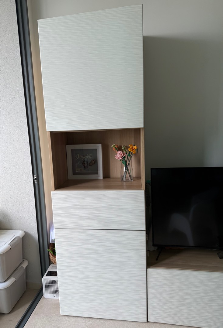 IKEA Besta Tall Shelf Cabinet, Furniture & Home Living, Furniture ...