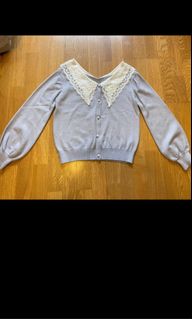 韓國紫色lace 領上衣64196076707331110