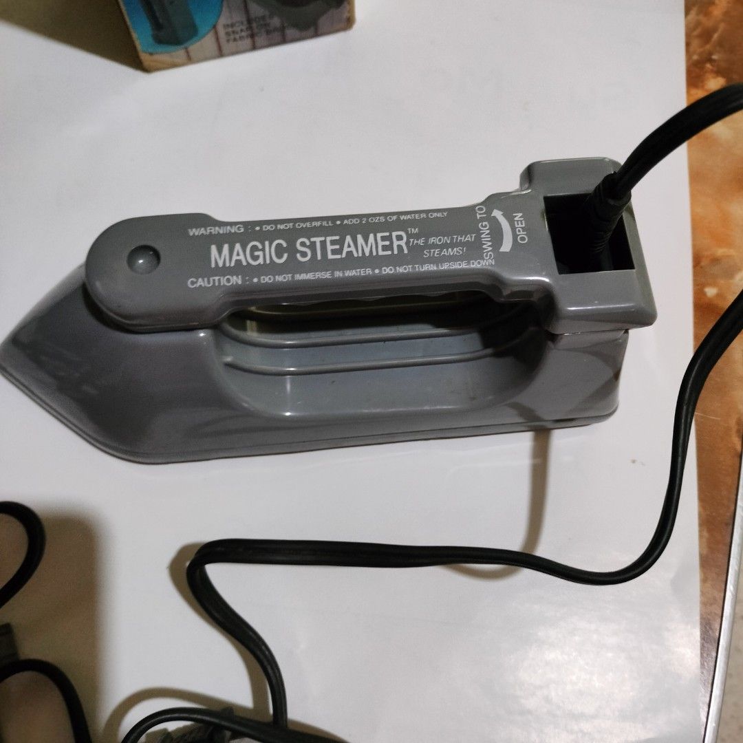 Magic Steamer Clothes Steamer (Category: Irons & Steamers) located in Pasig City. Submitted by hapibibiness (Listing ID 1394232746, Image 1). Description: 👖👕🎽👚👔👗👘🥻🧣🧥🥼🩳🦺👗🩱 Get wrinkle-free clothes in seconds with the Magic Steamer! This handy steamer won't burn or scorch your fabrics. Includes steamer and attachment. Colorful box. .