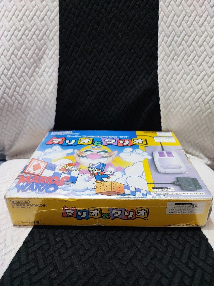 Mario & Wario Super Famicom Mouse Controller Set (Category: Controllers) located in Manila. Submitted by emetmigz (Listing ID 1394385323, Image 3). Description: Mario and Wario Super Famicom Mouse controller set Galing Japan. Hindi pa nabubuksan. Factory sealed pa siya, though may signs of age na yung box. Presentable and should be working good. Perfect for collectors. Price is negotiable Lalamove/Grab for within Metro Manila.