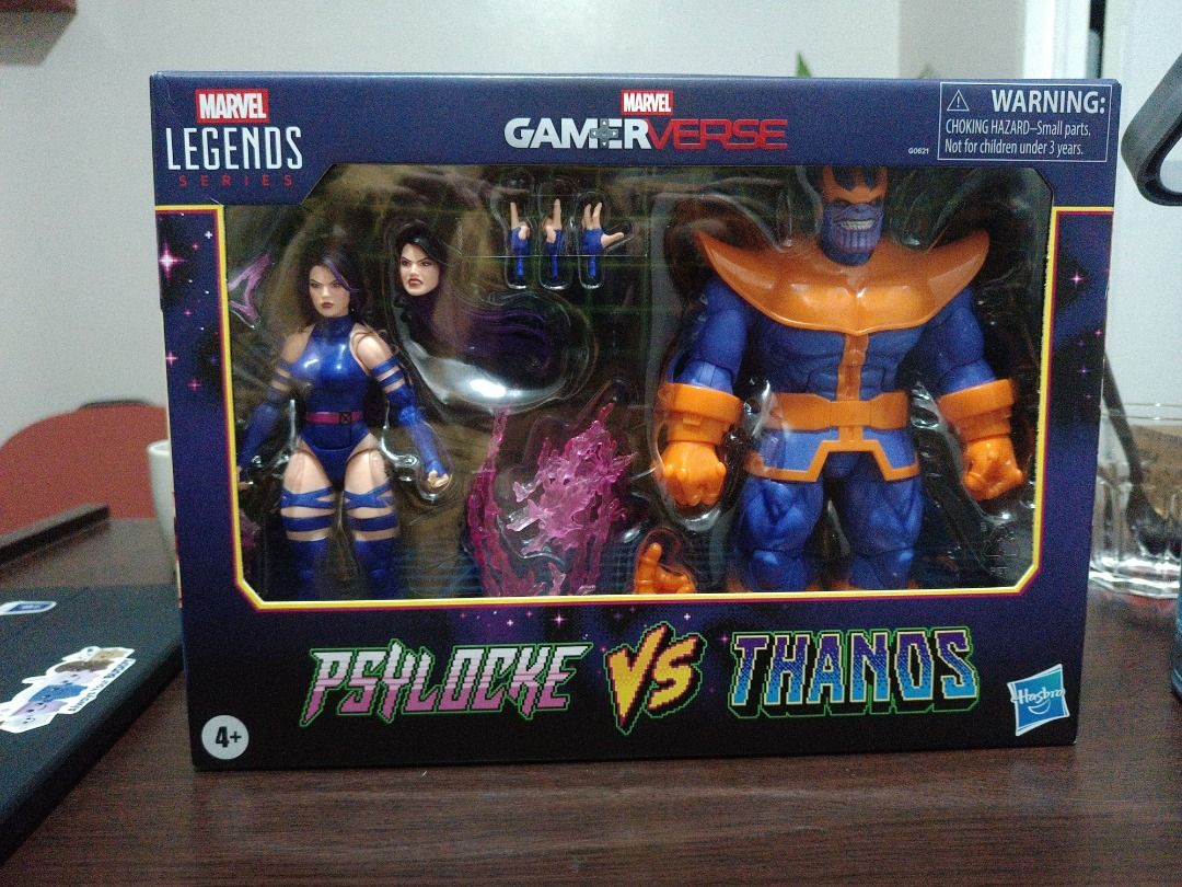 Marvel Legends Gamerverse Psylocke vs Thanos (Category: Figurines & Statues) located in Mandaluyong City. Submitted by schmebulock123 (Listing ID 1394256899, Image 1). Description: Marvel Legends Gamerverse set features Psylocke and Thanos action figures. The figures come with accessories and are in their original packaging. The box art displays the characters in dynamic poses. This set is a great addition to any Marvel collection. ₱4650.00 FIXED