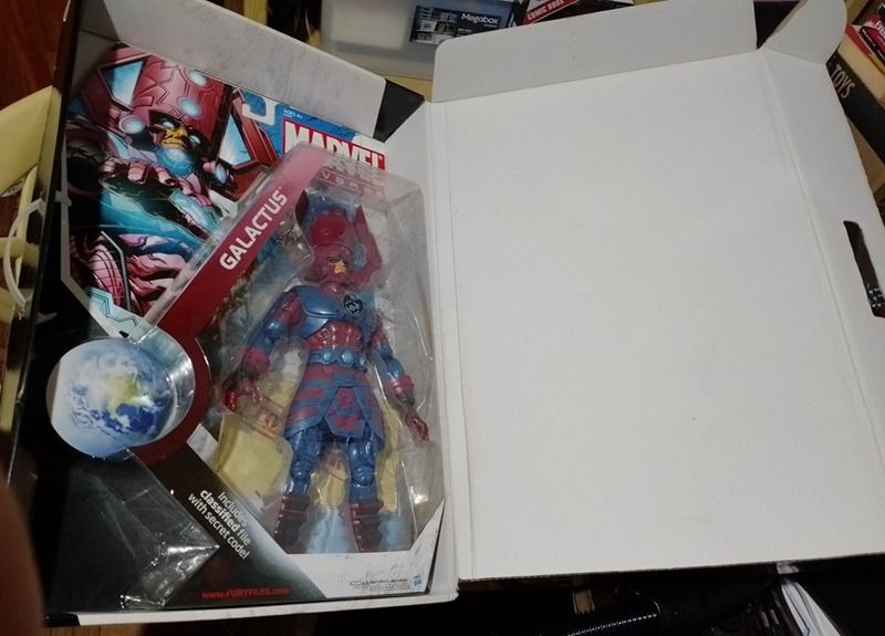 Marvel Universe Galactus SDCC Exclusive (MOSC) (Category: Figurines & Statues) located in San Pedro. Submitted by hobbiesandeverything (Listing ID 1394349354, Image 3). Description: Marvel Universe Galactus SDCC Exclusive - MOSC (mint on sealed clamshell / brand new) - with the SDCC box which houses the sealed clam - 19 inches tall - with sound effects - FIXED price, already the cheapest sealed MU Galactus both on Carousell and FB Marketplace Mee