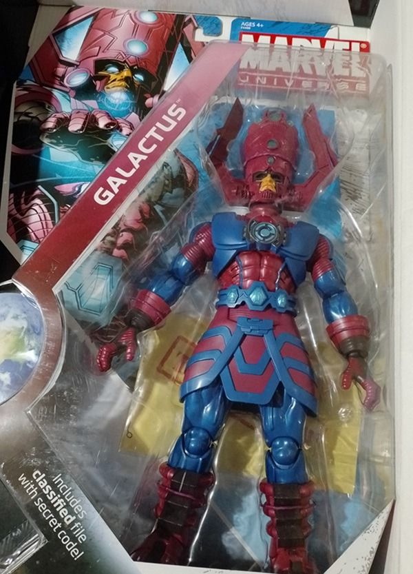 Marvel Universe Galactus SDCC Exclusive (MOSC) (Category: Figurines & Statues) located in San Pedro. Submitted by hobbiesandeverything (Listing ID 1394349354, Image 2). Description: Marvel Universe Galactus SDCC Exclusive - MOSC (mint on sealed clamshell / brand new) - with the SDCC box which houses the sealed clam - 19 inches tall - with sound effects - FIXED price, already the cheapest sealed MU Galactus both on Carousell and FB Marketplace Mee