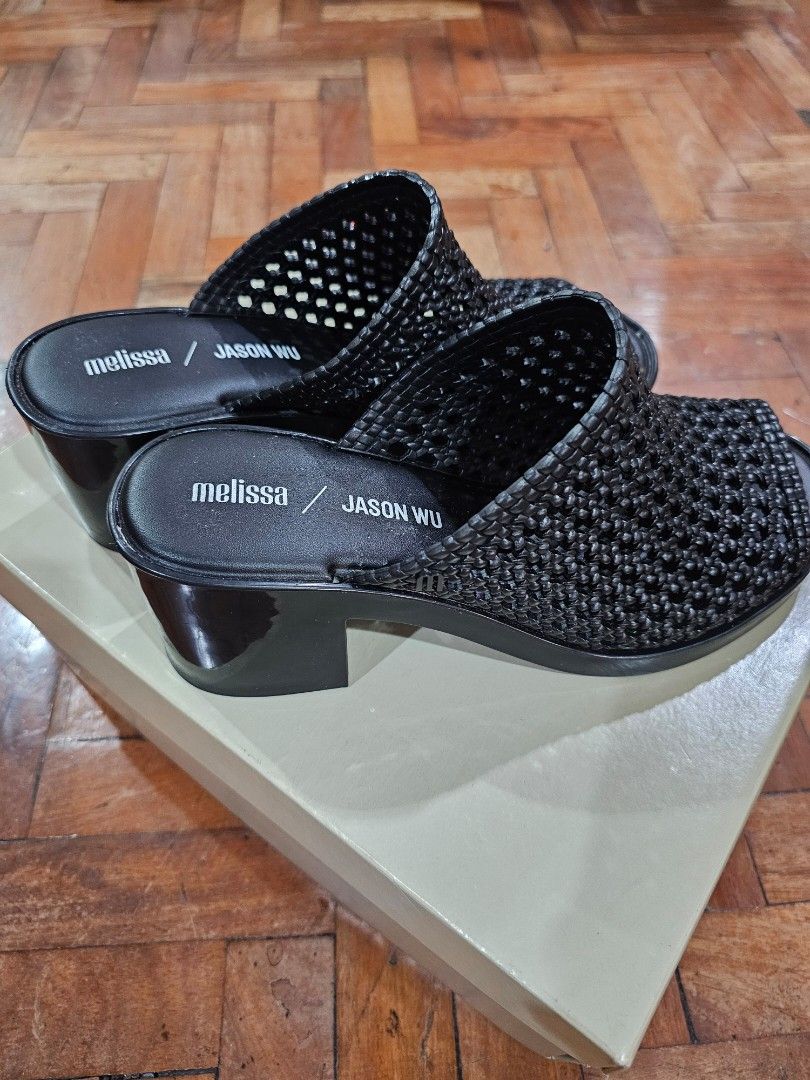 Melissa Heels Mule II Jason Wu (Category: Heels) located in Quezon City. Submitted by nicollen (Listing ID 1394226552, Image 1). Description: Melissa heels (black) mule II jason wu size 7 bought for 4k, selling for 2.5k (negotiable) rfs: wrong size.