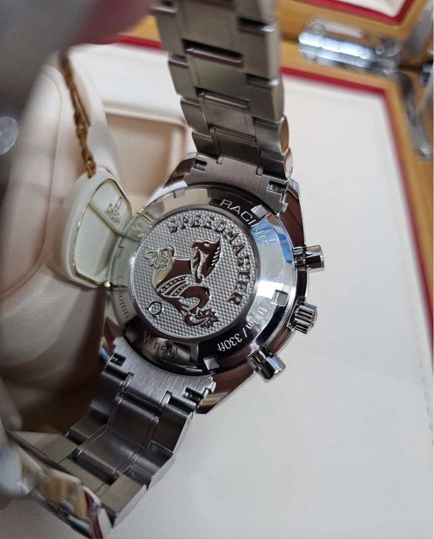 Omega Speedmaster Racing 38mm (Category: Men's Watches) located in Caloocan City. Submitted by clicknshop2nd (Listing ID 1394070723, Image 2). Description: Omega Speedmaster Racing 38mm 295k Each Guaranteed 💯% Authentic/Original Onhand Ready To Ship Moneyback Guarantee If Proven Fake Ship Via JRS/Toktok/Lalamove DM Us For Inquiries ❌ No Reservation | No Swap ❌ NO COD | NO COP ❌ No Return No Exchange Policy (PLS MAKE SURE PO NA TAMA YUNG SIZES NA
