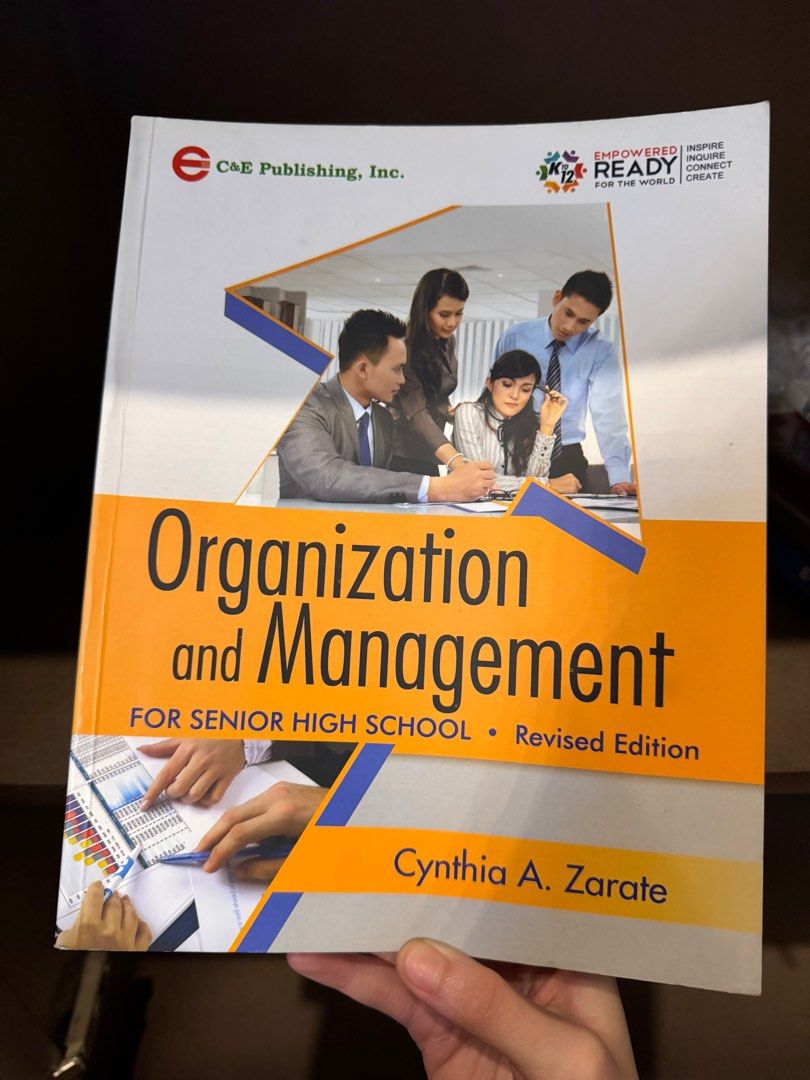 Organization and Management Book SHS Revised Edition (Category: Textbooks) located in Manila. Submitted by rnc.shop (Listing ID 1394398245, Image 1). Description: FOR SALE! Organization and Management Book SHS Revised Edition .
