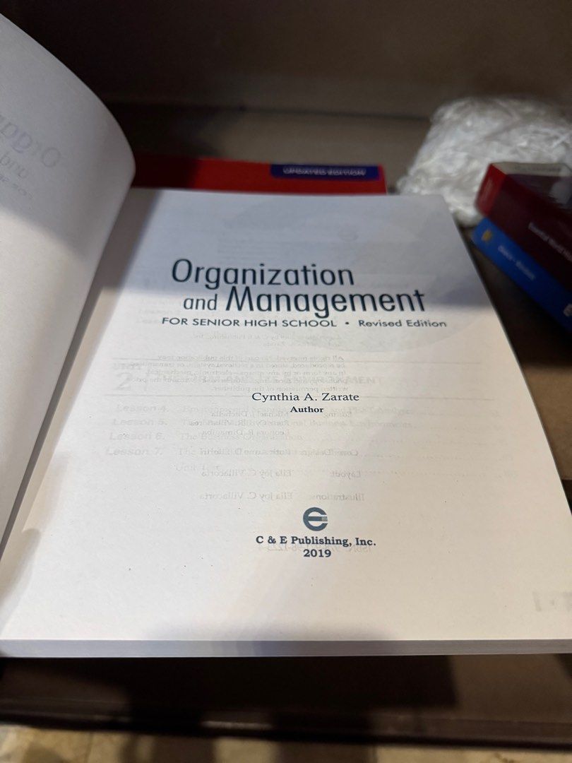 Organization and Management Book SHS Revised Edition (Category: Textbooks) located in Manila. Submitted by rnc.shop (Listing ID 1394398245, Image 3). Description: FOR SALE! Organization and Management Book SHS Revised Edition .