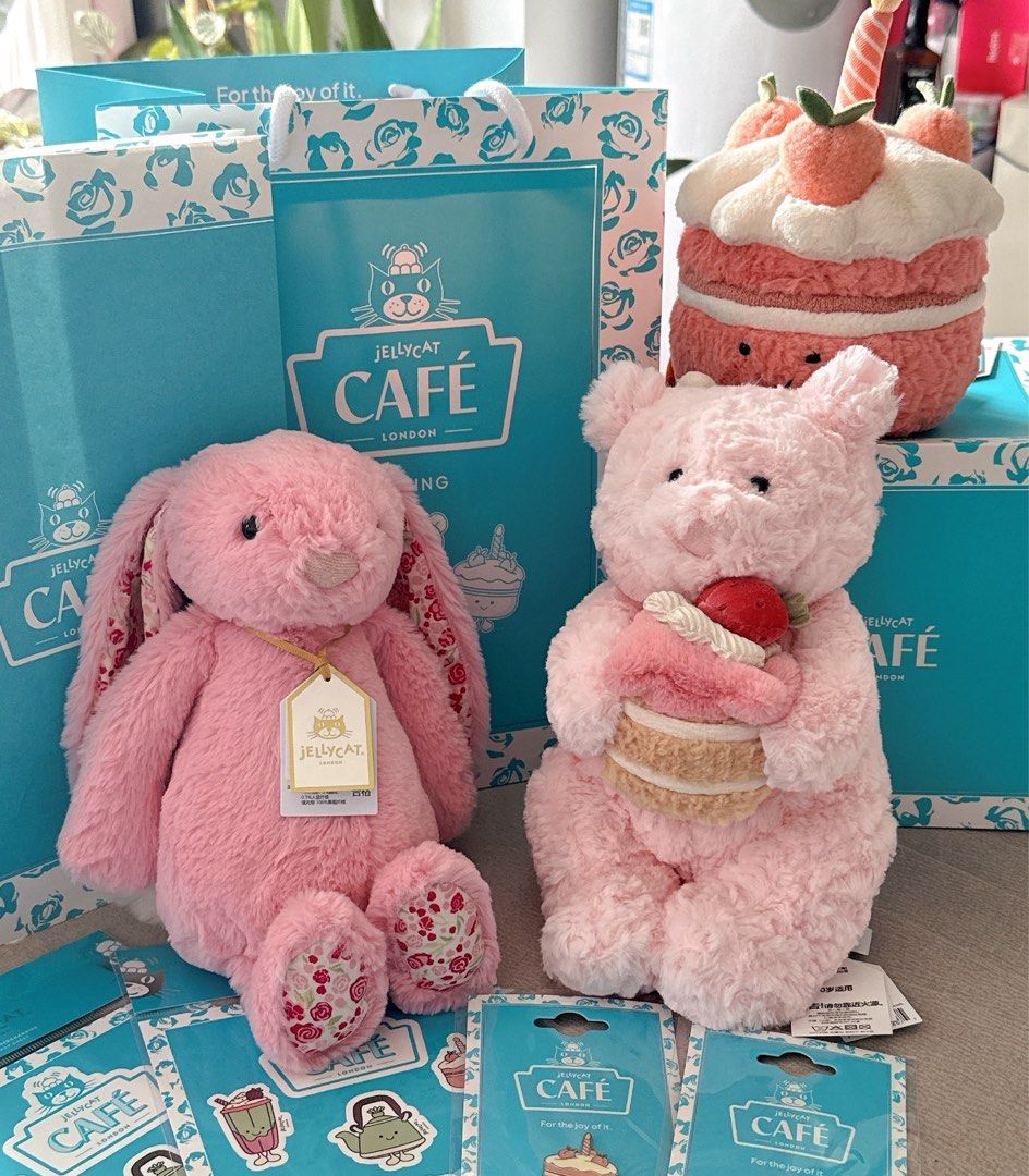 po] Beijing Exclusive Blushkin Blossom Luxe Bunny Jellycat, Toys