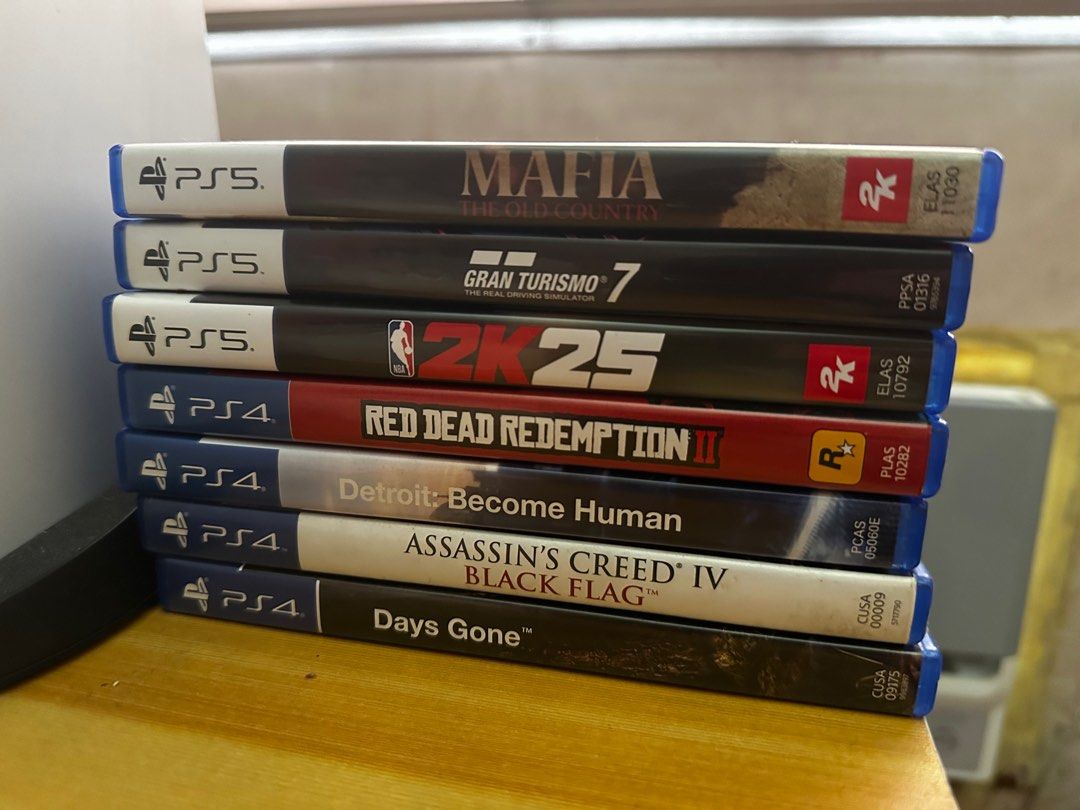 PS5 games (Category: PlayStation) located in Mandaluyong City. Submitted by toyheist (Listing ID 1394227300, Image 1). Description: Mafia Old Country P2,200 NBA 2K25-P1,100 Gran Turismo 7 -P1,600 Rfs: change game Mop:Gcash/cash/bank Delivery on buyer’s expense Mandaluyong area .