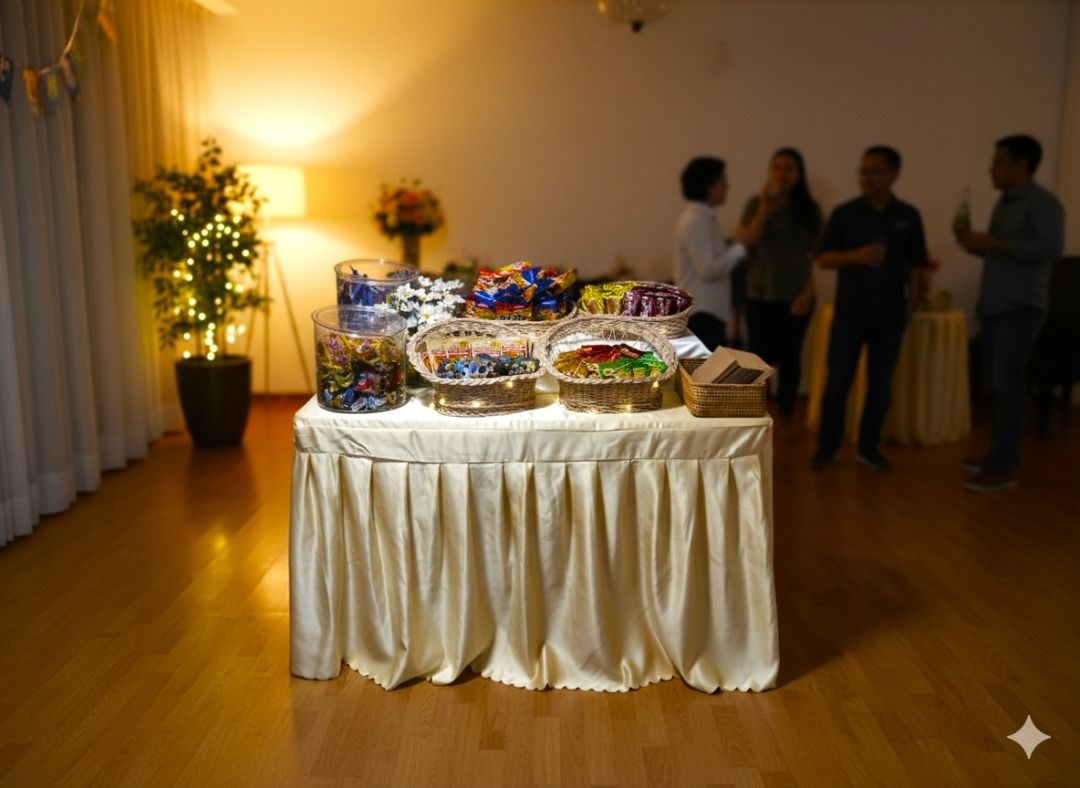 [Rent] Cheap Tables Setup Event Chocolate Candy Snacks Bar Function ...