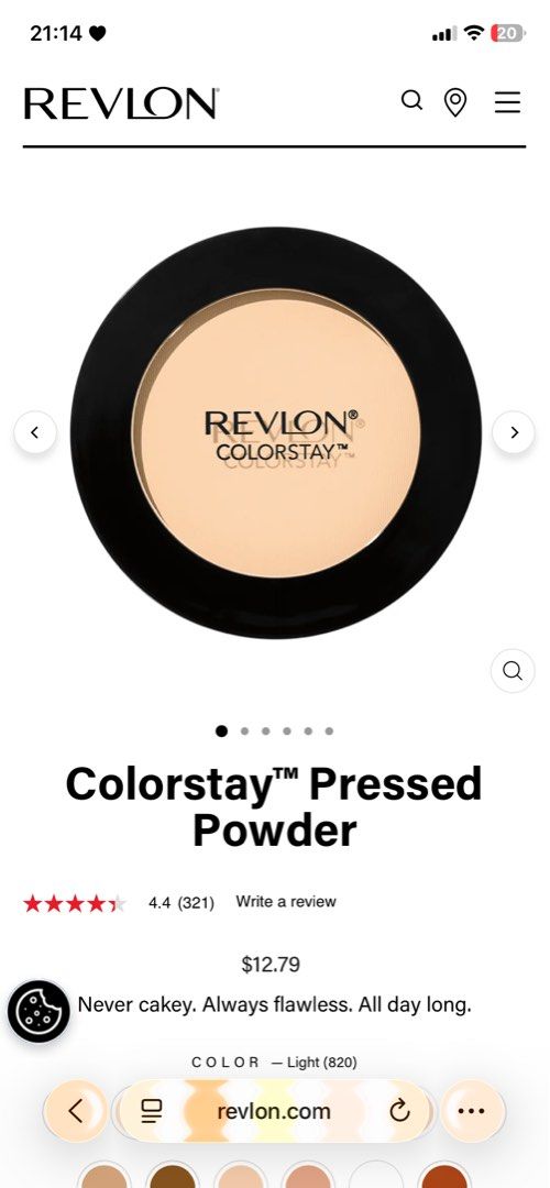 REVLON Pressed Powder (Category: Makeup) located in Quezon City. Submitted by ms.eli.ii (Listing ID 1394349903, Image 1). Description: 820 LIGHT PALE.